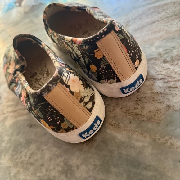 Keds x Rifle Paper Co Floral Slip On Sneakers Brown Multicolor Sz 10 Fall Style - Picture 4 of 7